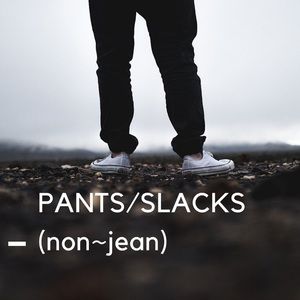 Pants, Jeans in separate heading.